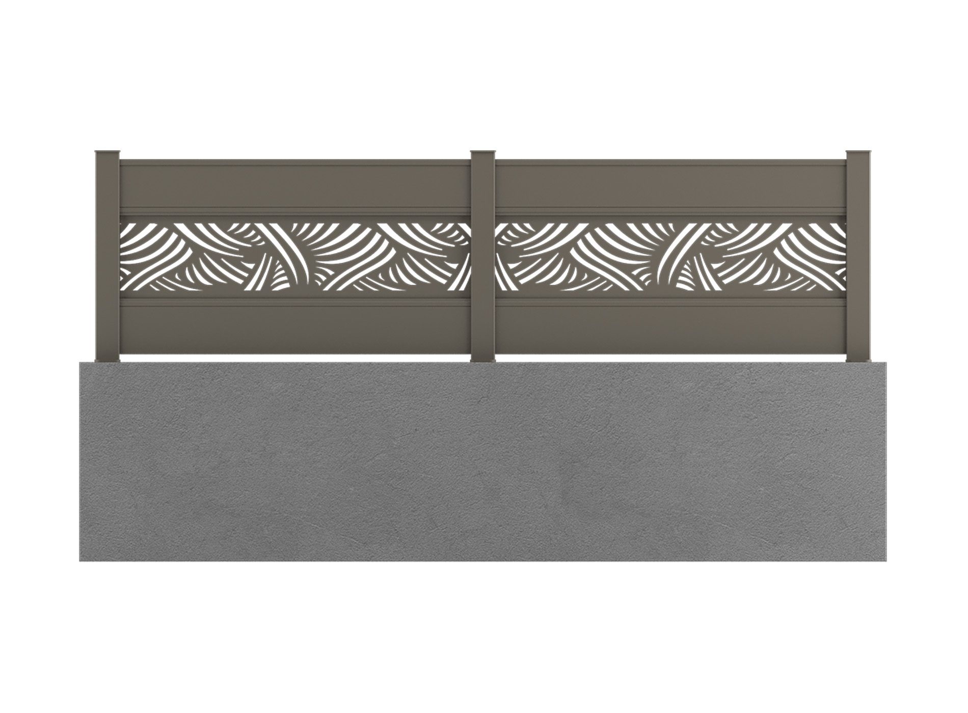 Klos Up Kit Décor aluminium position intermédiaire PALM - Gris Quartz 7039